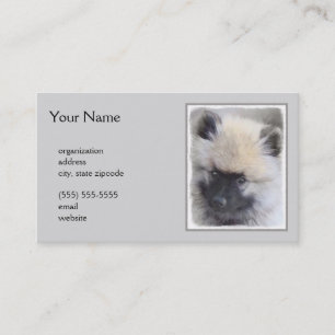 Carte De Visite Peinture de chiot de Keeshond - jolie art de chien