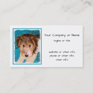 Carte De Visite Peinture de chiot Terrier Fox - Art de chien origi