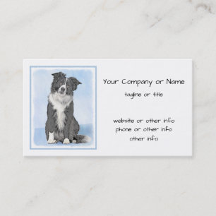 Carte De Visite Peinture de collie frontalière - Belle art origin
