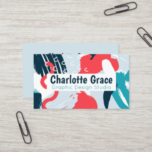 Carte De Visite Peinture de conception graphique Splash personnali