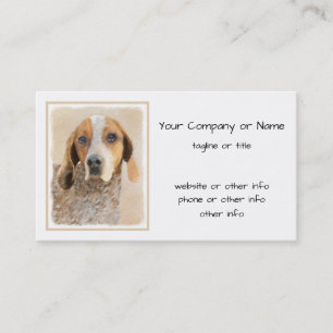 Carte De Visite Peinture de Coonhound anglo-américain - Art canin