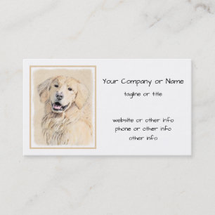 Carte De Visite Peinture de Golden Retriever - Beau art original d