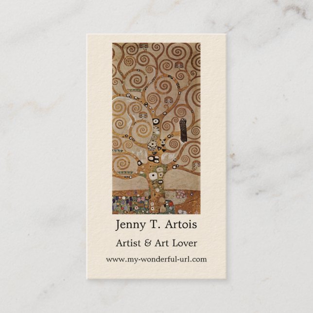Carte De Visite Peinture de Gustav Klimt "L'arbre de vie" (1909) (Devant)