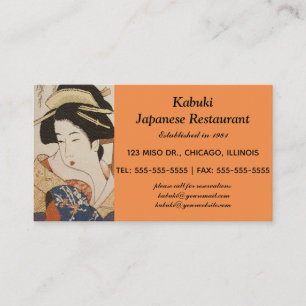 Carte De Visite Peinture de la dame japonaise