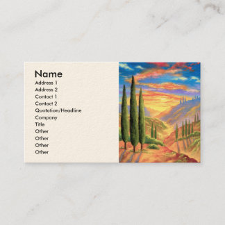 Carte De Visite Peinture de paysage de la Toscane - multi
