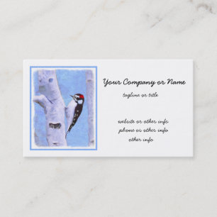 Carte De Visite Peinture de Pic Downy - Oiseau original