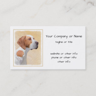 Carte De Visite Peinture de pointeur - jolie art original de chien