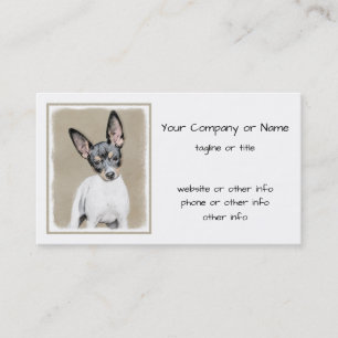 Carte De Visite Peinture de Rat Terrier - Cute Original Dog Art