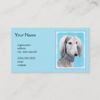 Peinture de Saluki (Argent) - Joli art original de
