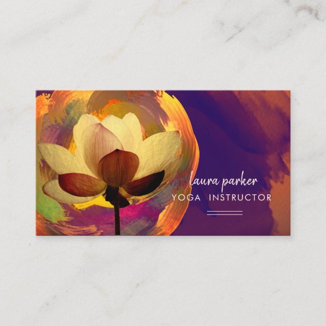 Carte De Visite Peinture de zen de méditation d'instructeur de (Devant)