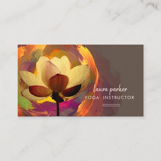 Carte De Visite Peinture de zen de méditation d'instructeur de (Devant)