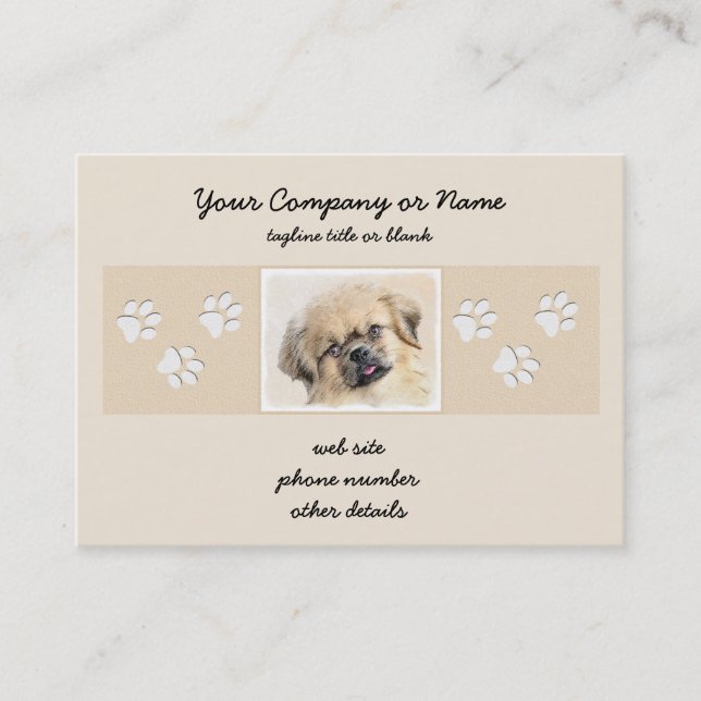 Carte De Visite Peinture d'espagne tibétaine - jolie art original  (Devant)