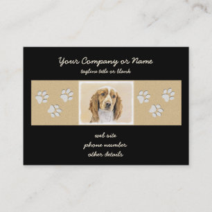 Carte De Visite Peinture d'espagnol Welsh Springer - Art original 