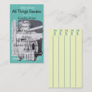 Carte De Visite peinture d'outils de jardin pour jardiner design d