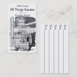 Carte De Visite peinture d'outils de jardin pour jardiner design d