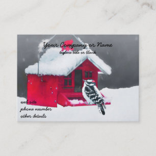 Carte De Visite Peinture Downy Woodpecker - Art original pour oise