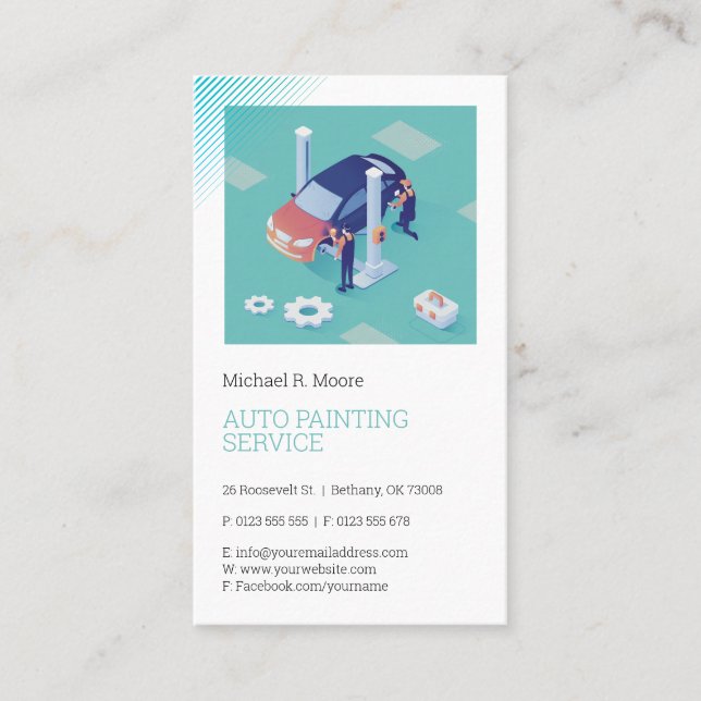 Carte De Visite Peinture du corps automatique | Professionnel (Devant)