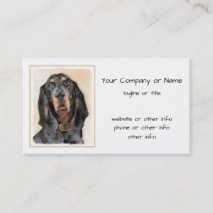 Carte De Visite Peinture en noir et blanc - Art original Chien