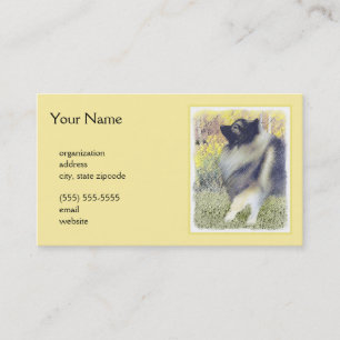 Carte De Visite Peinture en teint de Keeshond - jolie art original