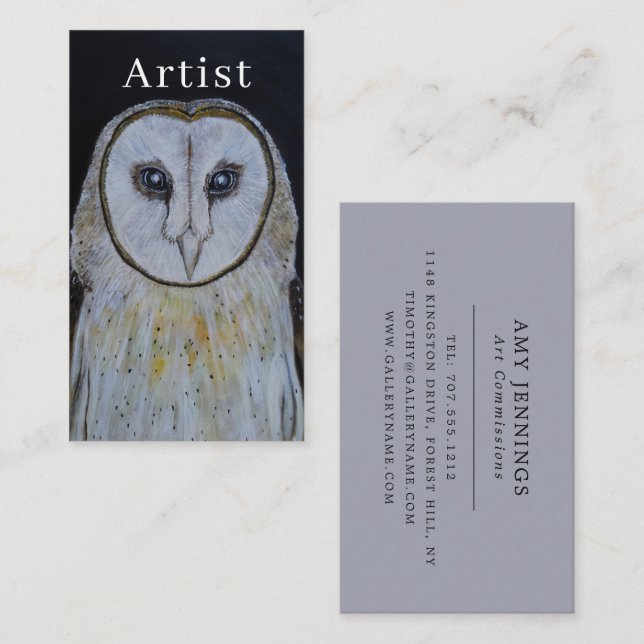 Carte De Visite Peinture Ghost of the Night par Alfred Fox (Devant / Derrière)
