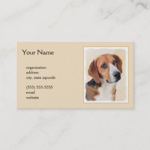 Carte De Visite Peinture Harrier - Joli art original chien