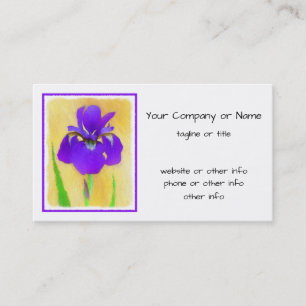 Carte De Visite Peinture Iris à pois pourpre - Chien original mign