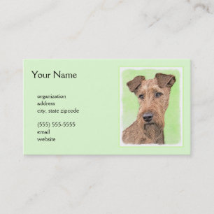 Carte De Visite Peinture Irlandaise Terrier - Cute Original Chien 