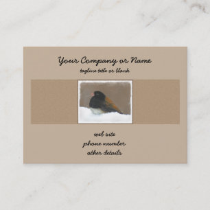 Carte De Visite Peinture Junco foncée - Art original pour oiseaux