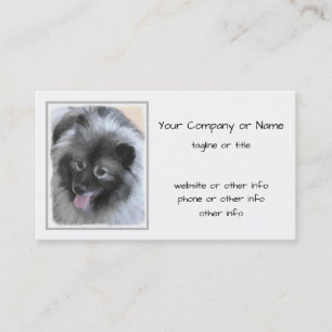 Carte De Visite Peinture Keeshond Bailey - Cute Original Chien Art