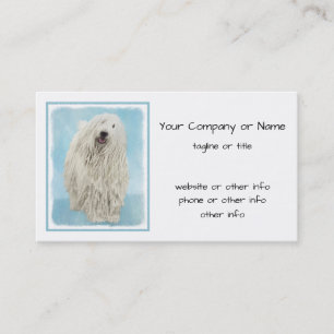 Carte De Visite Peinture Komondor - Cute Original Chien Art