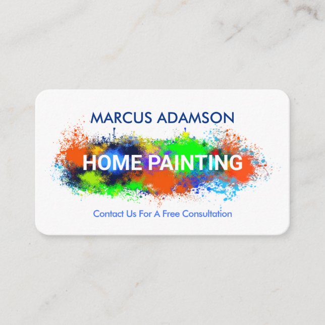 Carte De Visite Peinture murale Peeling colorée (Devant)
