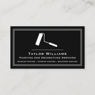 Carte De Visite Peinture noir blanc Roller Services Peintre
