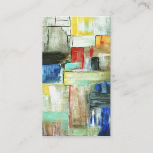 Carte De Visite Peinture originale d'art de paysage urbain