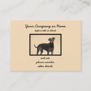 Carte De Visite Peinture originale de Manchester Terrier, Art anim