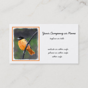 Carte De Visite Peinture Oriole - Art Oiseau Original
