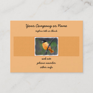 Carte De Visite Peinture Oriole - Art Oiseau Original