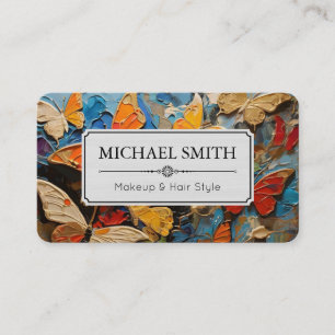 Carte De Visite Peinture Papillon coloré Élégant moderne
