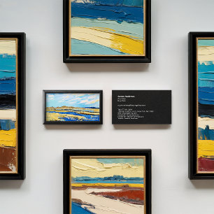 Carte De Visite peinture photo à cadre noir moderne minima