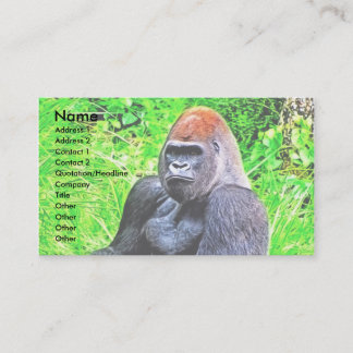 Carte De Visite Peinture photo de Silverback Gorilla