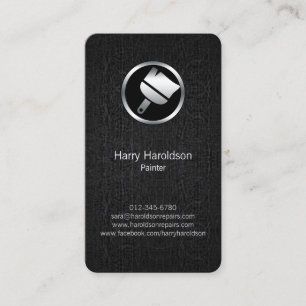 Carte de visite Peinture pinceau Icône Grunge Pain