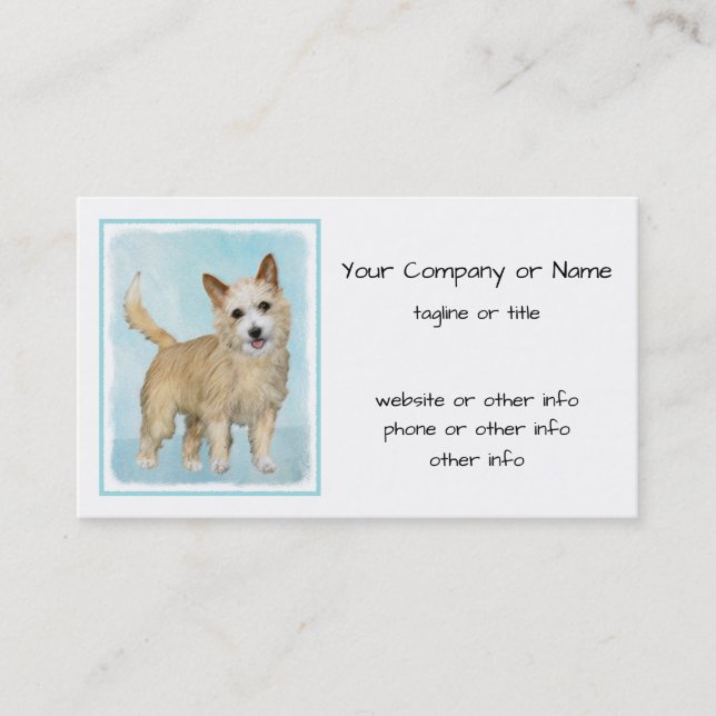 Carte De Visite Peinture Podengo Pequeno portugaise - Art original (Devant)