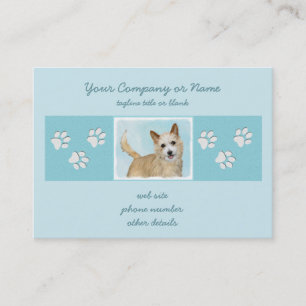 Carte De Visite Peinture Podengo Pequeno portugaise - Art original