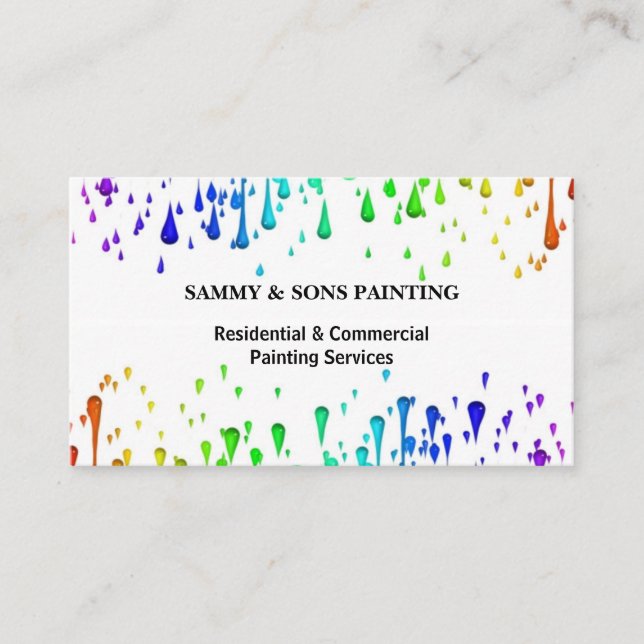 Carte De Visite Peinture professionnelle (Devant)