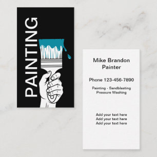 Carte De Visite Peinture professionnelle audacieuse moderne