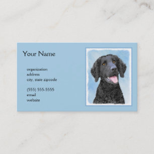 Carte De Visite Peinture Retriever recouverte de boue - Art Chien 