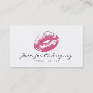 Carte De Visite Peinture rose Lipstick maquillage Artiste Cosmétiq