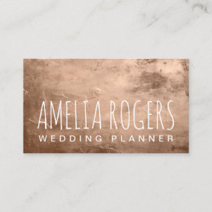 Carte De Visite Peinture rose or métal