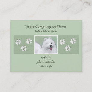 Carte De Visite Peinture Samoyed - Cute Original Chien Art
