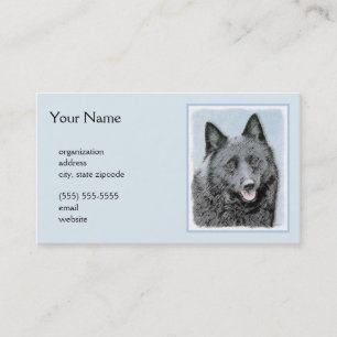 Carte De Visite Peinture Schipperke - Cute Original Chien Art
