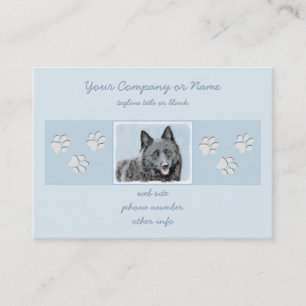 Carte De Visite Peinture Schipperke - Cute Original Chien Art